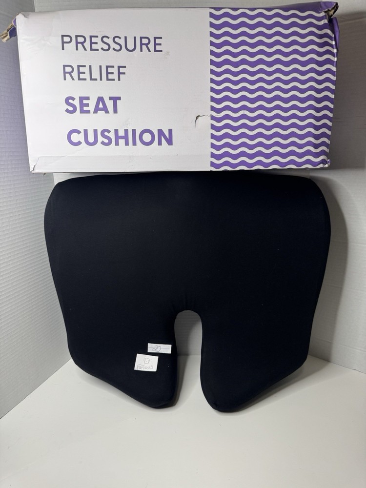 Cushion Lab Pressure Relief Seat Cushion Sitting, Extra-Dense Memory Foam, Black