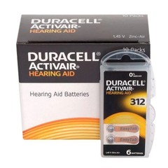 Duracell Activair Hearing Aid Batteries Size 312 Exp-2029 New/ Fresh!