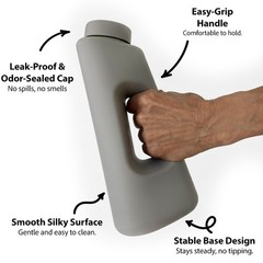 Gogo Jug – Portable Male Urinal Bottle – Large 42oz Capacity – Gray
