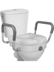 RMS- 5″ Raised Toilet Seat With Rails- White- TSR-500WH- Free Shipping- New