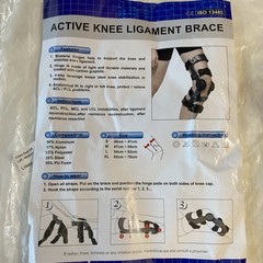 Active Knee Ligament Brace Medium Left Hinged Support ACL PCL MCL Injury