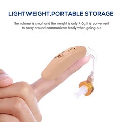 Hearing Amplifier, Single Ear LR44H Battery Powered BTE Device for Seniors