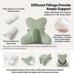 Back Pillow for Bed Sitting Up, Lumbar Support Pillow for Reading, Back Suppo…
