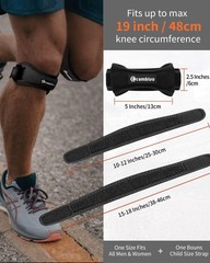 CAMBIVO 2 Pack Patella Tendon Knee Straps, Brace for One Size, Black