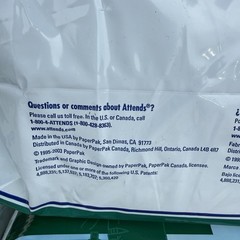 (18) Attends Briefs Large #10 Vintage Diapers Plastic Back Ultimate Sealed Bag