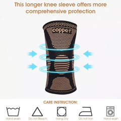 2Pack Copper Knee Braces Compression Sleeves Support for Arthritis Men & Women..