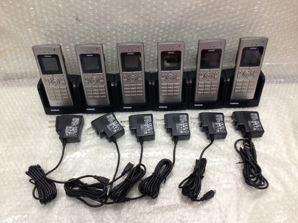 LOT OF 6 Phonak DECT CP1 Cordless Phone