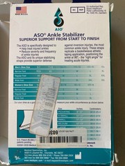 NEW Med Spec ASO X-Large Black Ankle Stabilizer, Adjustable w/ Instr 264016