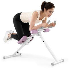 Adjustable Abdominal Trainer w/ Elbow Support Knee Protection and LCD Monitor