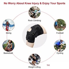 Knee Brace Hinged Compression Sleeve Joint Support Patella Stabilizer Arthritis