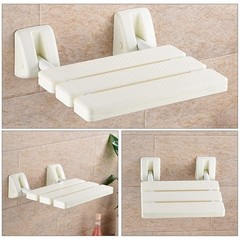 Folding Wall-Mounted Shower Seat, Durable Slip-Proof Bathroom Stool Chair, Space