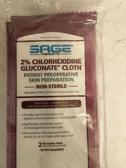 Sage 2% Chlorhexidine Gluconate Cloth – 3 Pack