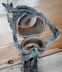 Vintage Child Leg Brace Orthopedic Shoe Metal Leather Polio Knee Support Rare
