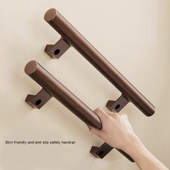 18.9 Inch Anti Slip Safety Shower Handle For Bathroom Walnut Color