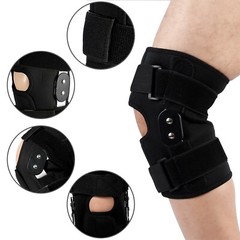 Knee Brace Hinged Compression Sleeve Joint Support Open Patella Stabilizer Wrap