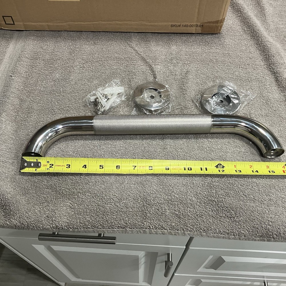 Yuande 16 Inch Shower Grab Bars for Bathtubs Knurled Anti Slip Bathroom
