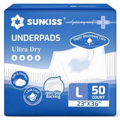 Super Absorbent Disposable Underpads 23″x36″ – Non-Slip Incontinence Bed Pads, 5