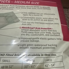 Vintage Depend 1990 Super Rare Mint Bag Size Medium Sealed 24 Diaper Deal