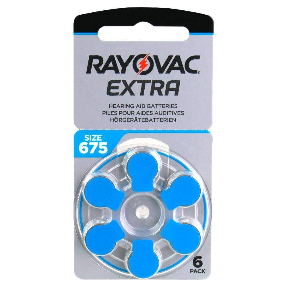 Rayovac Extra Advanced Size 675 MF PR44 Batteries 1.45V Zinc Air