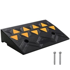 4.25″Heavy Duty Rubber Driveway Ramp 11.8″W×19.7″L 15 Ton Load