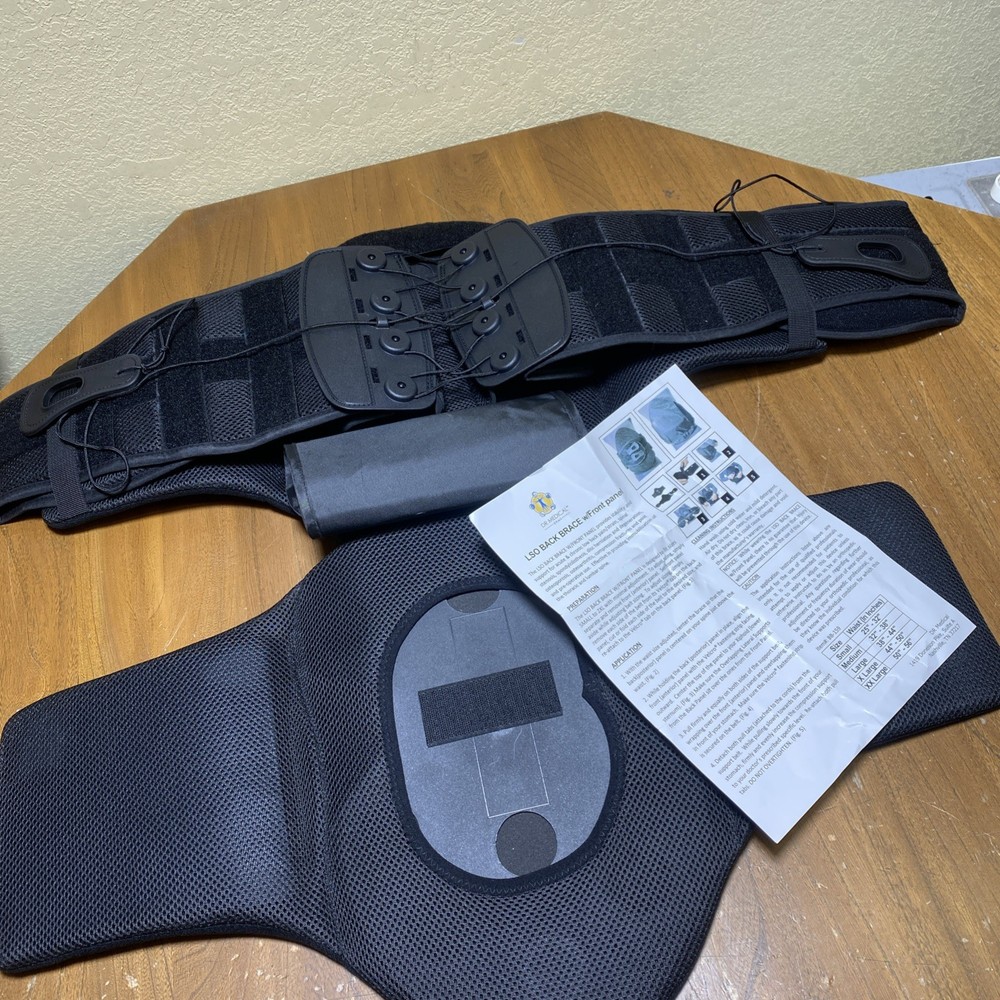 Dr Medical DRMS LSO Black Back Brace # BB-159 Large With Front Panel