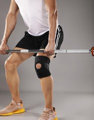 Knee Brace Strap Support for Pain Compression Sleeve Black