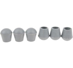 6 Pieces of Folding Rubber Tip for Triangular Stool Crutches 7/8″ – Gray