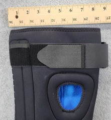 Unisex Black Knee Guard Support Brace Stabilizer w Hook & Loop Straps Unbranded