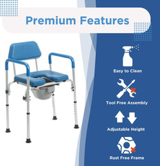 Journey Softsecure 3-in-1 Commode Chair with Microban – Versatile & Comfortable