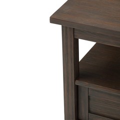 Simplihome Warm Shaker End – 20 Wide X 20 High Solid Wood Side In Farmhouse