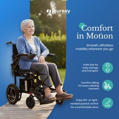 Journey Air Electric Power Chair, Foldable Powered Wheelchair, TSA-Compliant