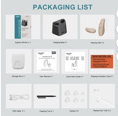 Equate OTC Hearing Aid Rechargeable Noise Reduction Behind The Ear NEW JH-D26AT