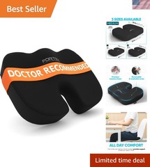 Memory Foam Seat Cushion for Office Chairs – Tailbone & Sciatica Pain Relief
