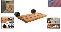 Elegant 20-Inch Teak Folding Shower Seat – Secure & Space-Saving Bench