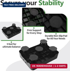COOL-ANGLE Adjustable Step Stool for Adults & Seniors, 650LBS Heavy Duty Bed Ste