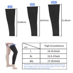 Compression Sleeves Leg Calf Thigh High Knee Brace Support Women Men L XL XXL