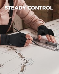 Compression Gloves Fingerless Hand Support Wrist Joint Pain Relief Sleeve