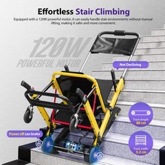 Electric Stair Climbing Chair Foldable Emergency Stair Lift Wheelchair 200W