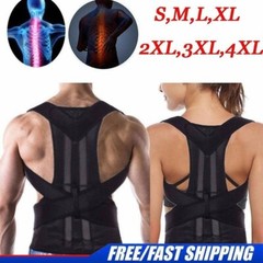 US Men/Women Adjustable Posture Corrector Spine Support Shoulder Back Brace Belt