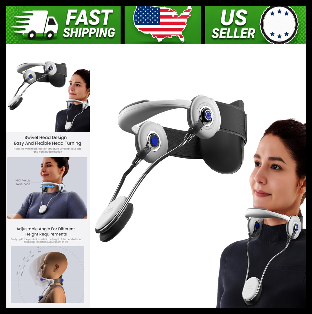 Adjustable Neck Brace with Rotatable Head Support for Neck Support
