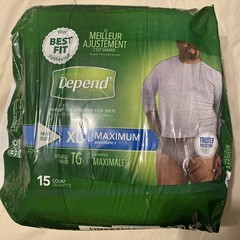 Depend Fresh Protection Adult Men’s Underwear 15 Count Size X-Large Brand New