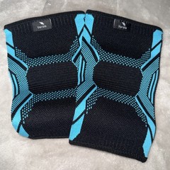 New Large 2 Elbow Braces Blue Compression Support Sleeve Arthritis Tendonitis