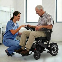 330 lb Capacity Intelligent Foldable Electric Wheelchair All Terrain Scooters
