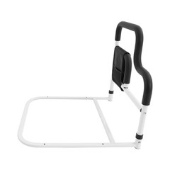 220lbs Load Bedside Handrail, U-Shaped Fixed Bed Rail, Black Bed Safety Handrail