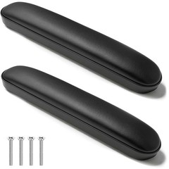 Bgxizin Padded Armrests for Wheelchair, Premium Short: 10-1/4″, Black