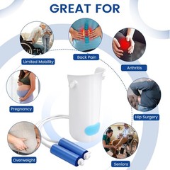 Jellas Sock Aid Kit, Flexible Device with Long Rope 4.0 Inch, White