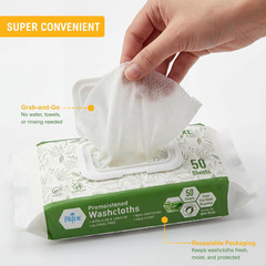 MED PRIDE 600 Count 8 X12 in Premoistened Disposable Wet Washcloths for Adults w