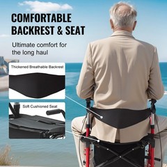 VEVOR 2 in 1 Rollator Walker & Transport Chair Folding Walker Wheelchair Combo