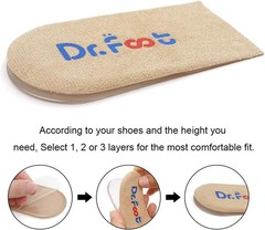 Elevate Comfort: Dr.Foot Adjustable Heel Lift Inserts for Pain Relief – 2 Layers