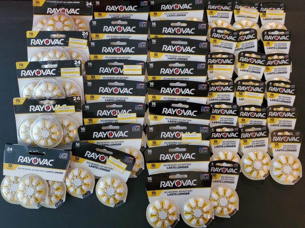 544 Rayovac Size 10 Hearing Aid Batteries Zinc Air New see description
